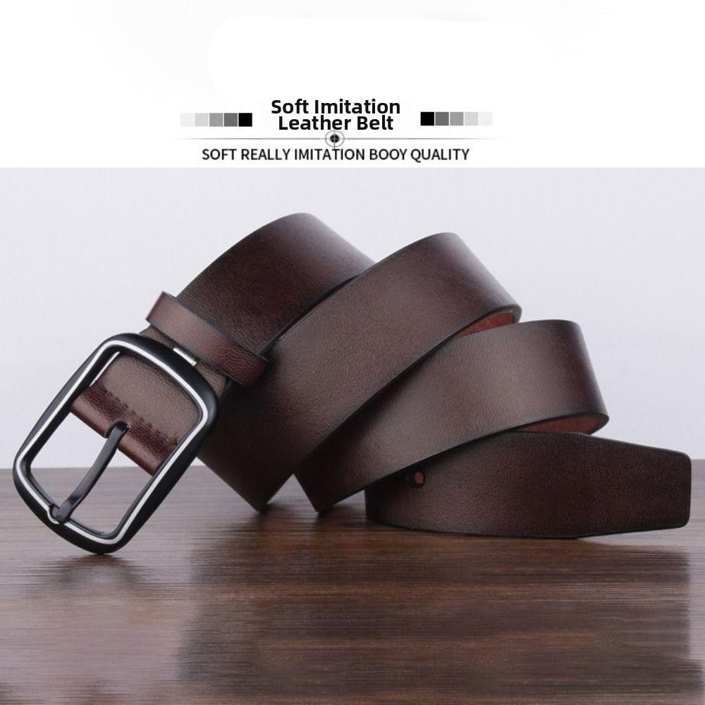 Adjustable Men Belt Durable Trousers Belt Classic Style Pin Buckle Belt  Male
