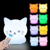 Eule LED-Nachtlicht, Touch-Sensor, Fernbedienung, 9 Farben, dimmbar, Timer, wiederaufladbar, Silikon-Nachtlampe für Kinder, Baby, Geschenk
