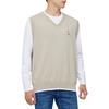 Calvin Klein Letter Embroidery Solid Color Comfortable Knit Sweater Men Sweater Beige J324408-PED