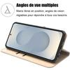 Coque de protection - BOOLING - pour Samsung Galaxy S25 Plus - Cuir PU Doré - 2 Verres Trempés - Antichoc