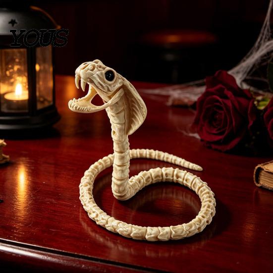 Decoración Duradera de Esqueleto de Halloween Esqueleto de Animal, Pez Pájaro Araña Serpiente Gato Realista Modelo de Calavera Reutilizable para Fiesta, Casa Embrujada, Escena de Cementerio