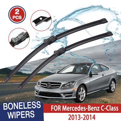 Wycieraczki do Mercedes-Benz Klasy C 2013-2014 Przednie Szyba Czyste Okno Szyba Przednia Części Samochodowe Samochodowe Pióra Deszczowe 24''+24''