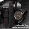 Neues atmungsaktives Silikon-Sportarmband für hua-wei Sam-sung Armband 20mm 22mm Gummiband für Mido- T-issot O-mega Zubehör