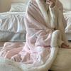 OEING Lamb Fleece Throw Blanket