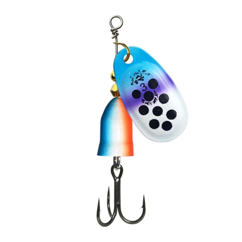 10 Piezas Señuelos Metálicos Duros Set de Cucharillas Spinner para Trucha con Anzuelo Triple 5/6/8/9/11g Señuelo de Pesca Spinnerbait Equipo de Pesca