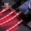 Colorful Luminous Fast Charging Cable with Marquee Light for Apple, Android, and Type-C Devices