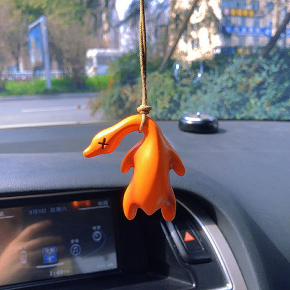 Color Changing Roast Duck Pendant Car Pendant Car Rearview Mirror Pendant for Car Rear View Mirror Accessories