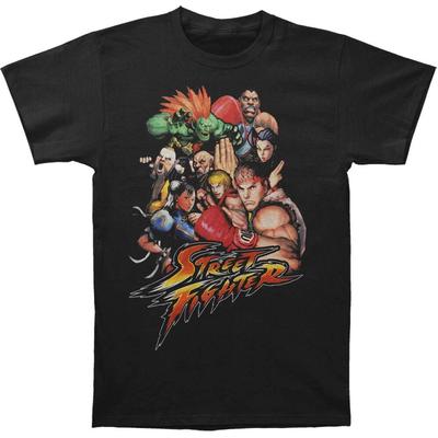 Street Fighter STFTR Slim Fit černé unisex tričko