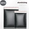 50Pcs Packaging Supplies Holographic Shipping Bags Champagne Color Metal Bubble Mailer Small Business Envelope Mailing Office