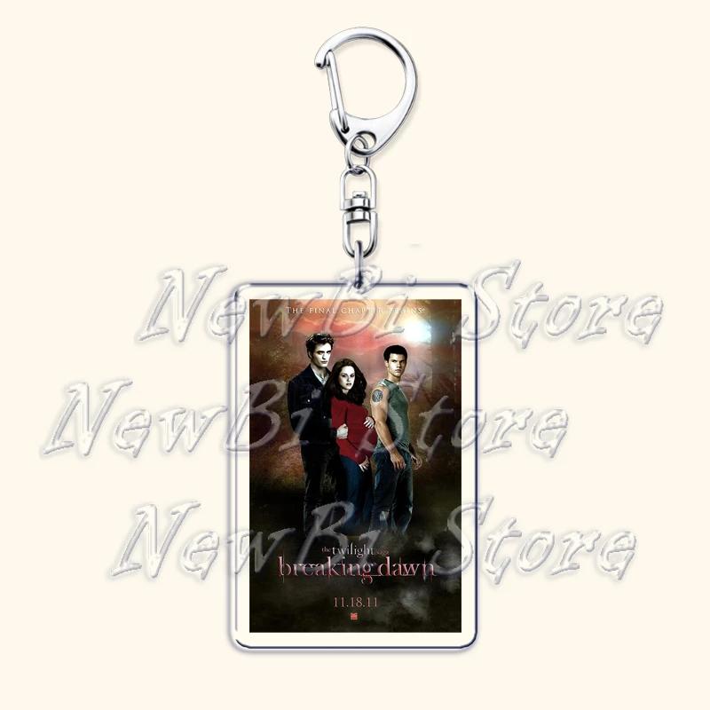 Movie Twilight Vampire Keychain for Accessories Bag Pendant Bella Swan Edward Cullen Eclipse Key Chain Keyring Jewelry Fans Gift