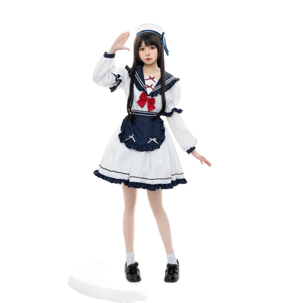 Halloween Little Navy Dress Cute Lolita Maid Dress Up Party Dress Up Costume