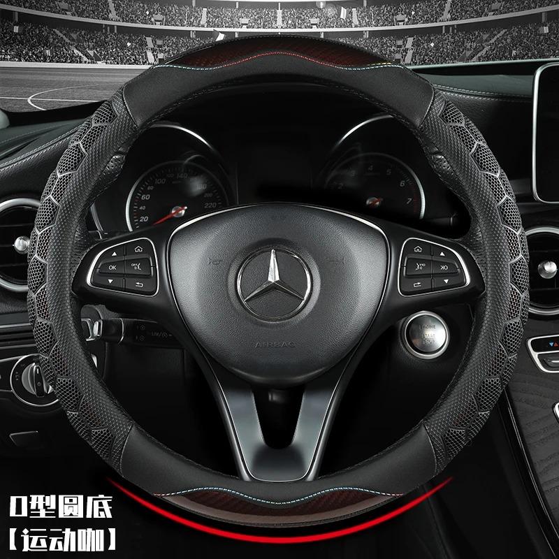 The car steering wheel cover features a strong grip and 3D honeycomb anti-slip design, suitable for 14.5 to 15 inches
