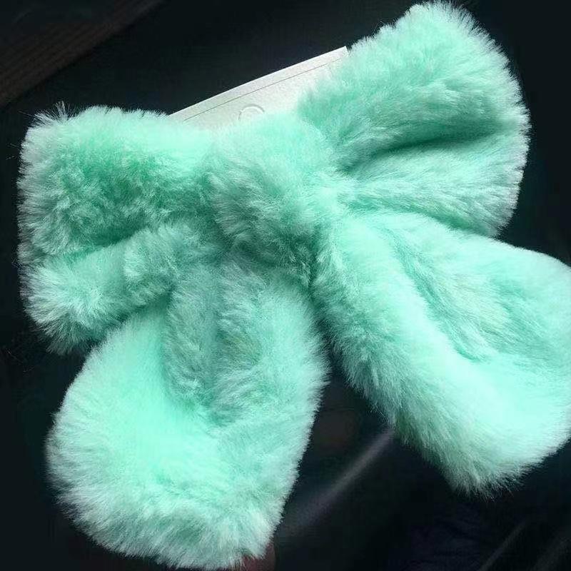 Plush Large Bow Hair Clip With Velvet Hair On The Back Of The Head Cute And Versatile Suitable For Daily Wear