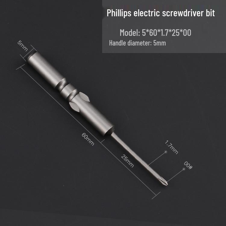 Hardened 5mm Magnetic S2 Steel Phillips Electric Screwdriver Bit Set