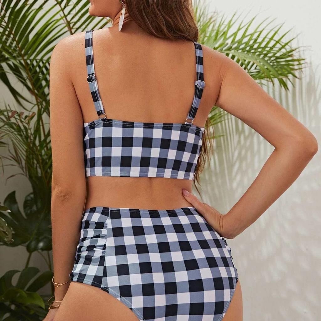 Women's Colours Pregnant Women High-Breasted Straps Bikini Set Two-Piece Swimsuit