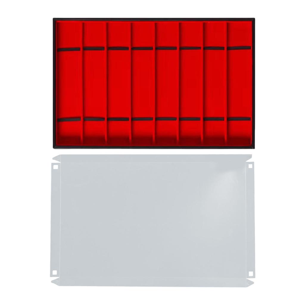 Bandeja de Armazenamento de Pulseiras de Relógio de 10 Compartimentos com Tampa Transparente para Pulseiras Colares Organizador de Joias Estojo de Exibição de Couro PU