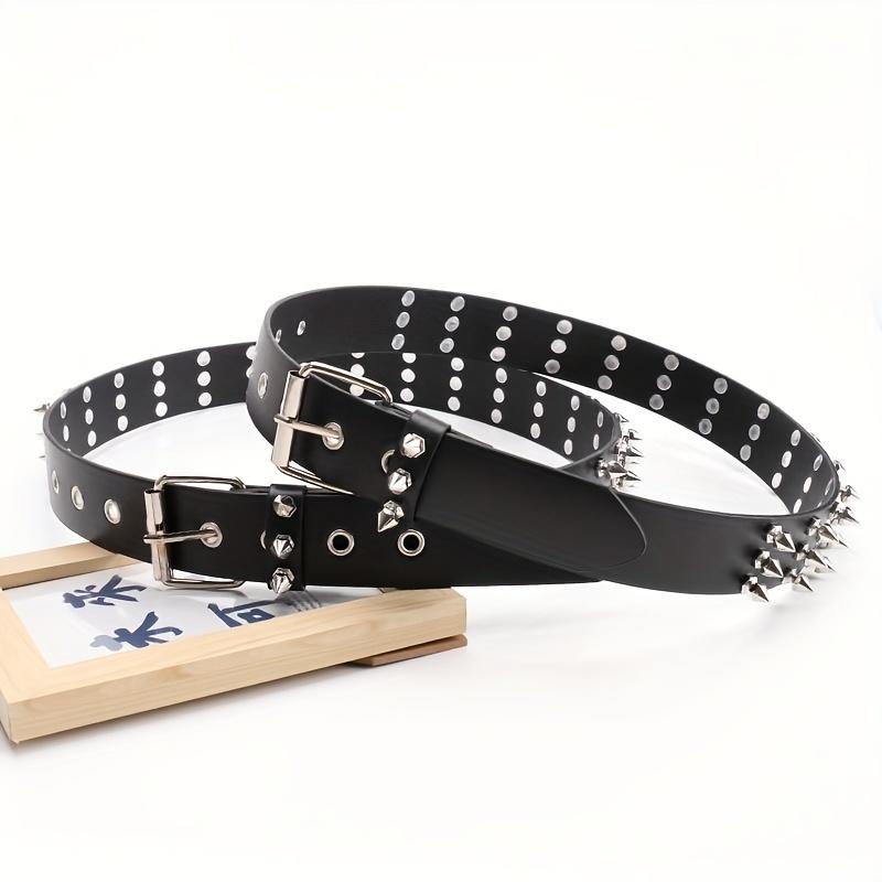 1PC Studded Belt Metal Punk Rock Rivet Belts For Women/Men Punk Belt Gothic Belt Accessories For Jeans Pants