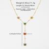 Gradient Cubic Zirconia Mini Butterfly Pendant on Gold Chain Luxury Necklace
