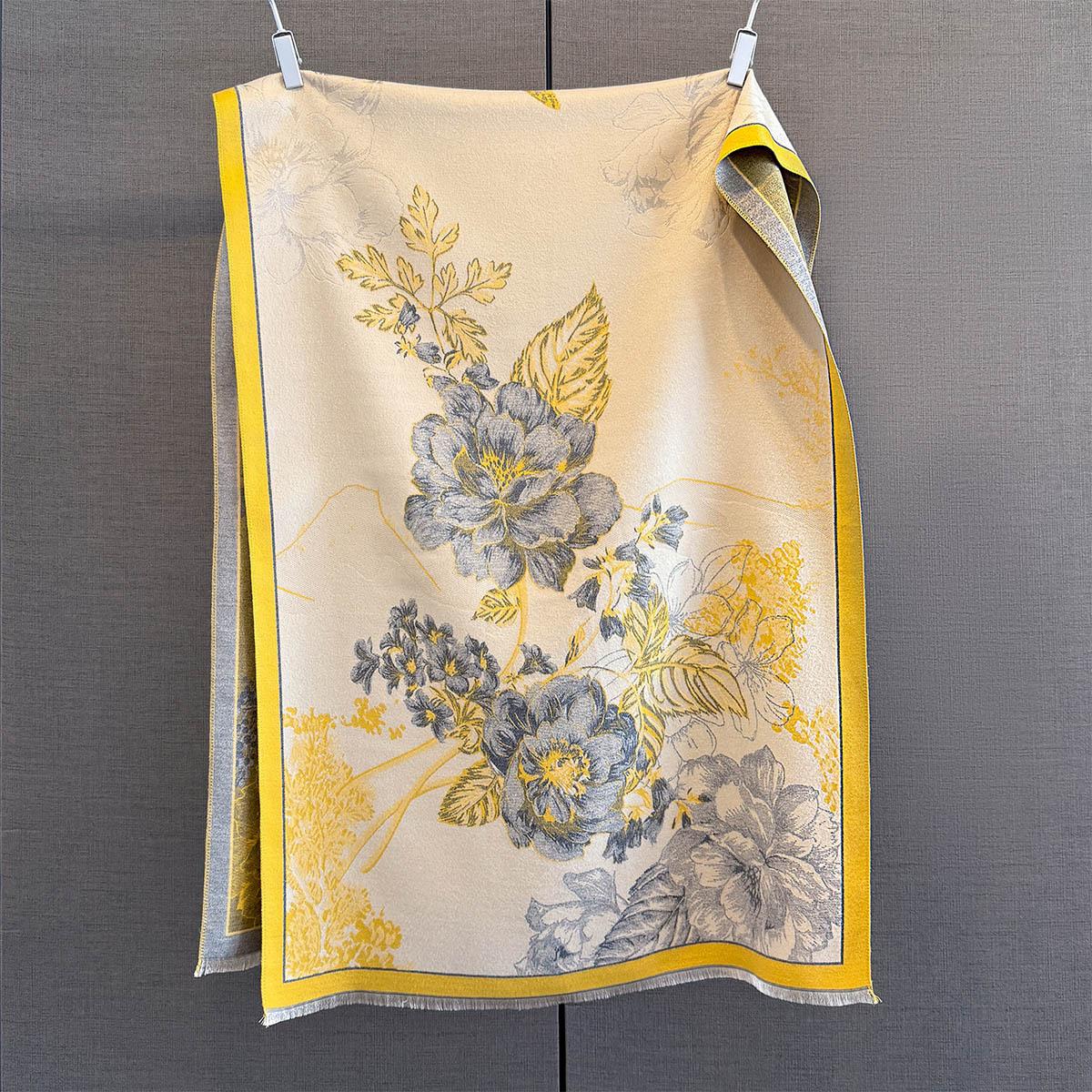 Kashmir Zacht Warm Franje Pashmina Sjaal Luxe Tweezijdig Jacquard Sjaal Pashmina Winter Koudebestendig Winddicht Deken 190x65cm