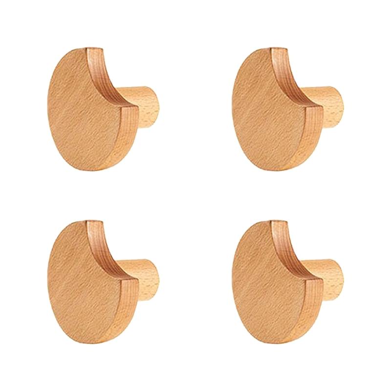 4er-Pack Elegante Florale Holzschrankknöpfe Einzelbohrung Schubladengriffe für Kindermöbel Mit Schrauben Inklusive