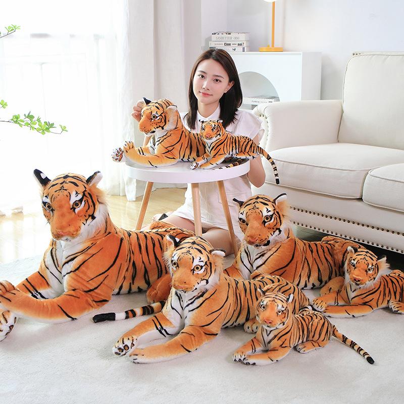 30-120CM Giant Simulation Lion Collie Peluche Toys Cute Real Life Forest Animal Plush Pillow Kids Boys Nice Birthday Gift