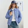 Women's Plaid Fleece-Lined Padded Shirt Jacket