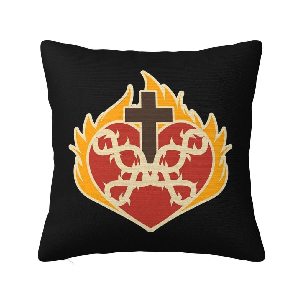 Sacred Heart Of Jesus Square Pillowcase Cushion Cover Pillow Case Throw Pillow Cover for Home Bedroom Car