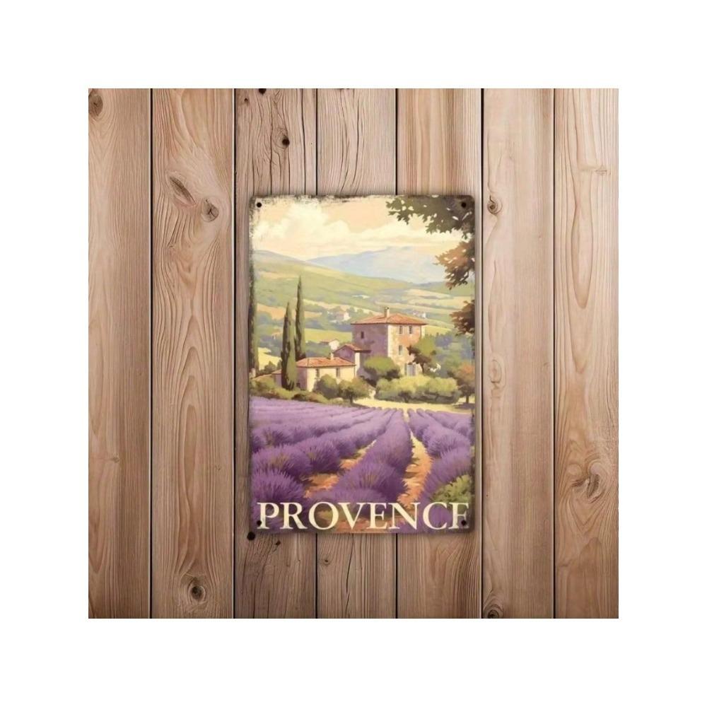 Lavender Field France Metal Wall Art Vintage Tin Sign Home Decor