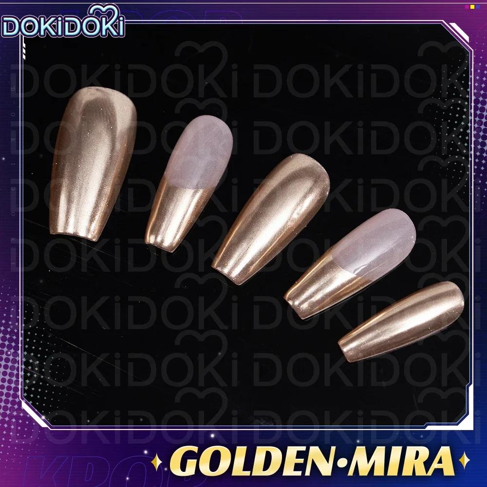 Nová Rumi Zoey Mira Paruka s krajkou vpředu DokiDoki Dámská Halloweenská Paruka 120cm Dlouhé Vlasy Rumi Cosplay Nehty Zoey Klobouk Zdarma W
