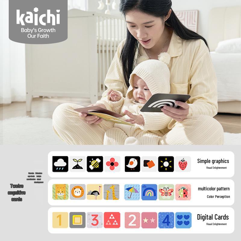 Newborn Gift: Baby Rattle & Soothing Music Set with Educational Cards and Cute Shapes