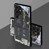 Handyhülle Galvanisiertes Glas TPU Handyhülle für Samsung Galaxy S26 S25 S24 S23 S22 S21 FE Ultra Plus Stoßfest Tech Circuit