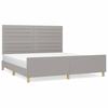 VidaXL Bed Frames with Headboard Light Grey 160x200 Cm Fabric3125146