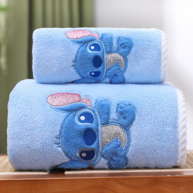 Strawberry Bear Donald Duck Cute Cartoon Coral Fleece Towel Household Water Absorption Soft No Hair Loss Quick Drying