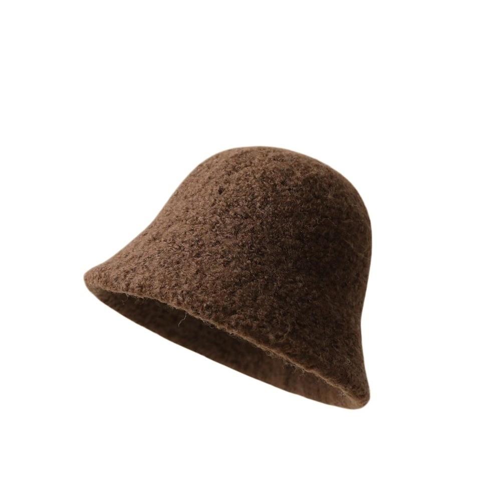 Wool Bucket Hat Keep Warm Versatile Cap Casual Panama Hats Autumn Winter
