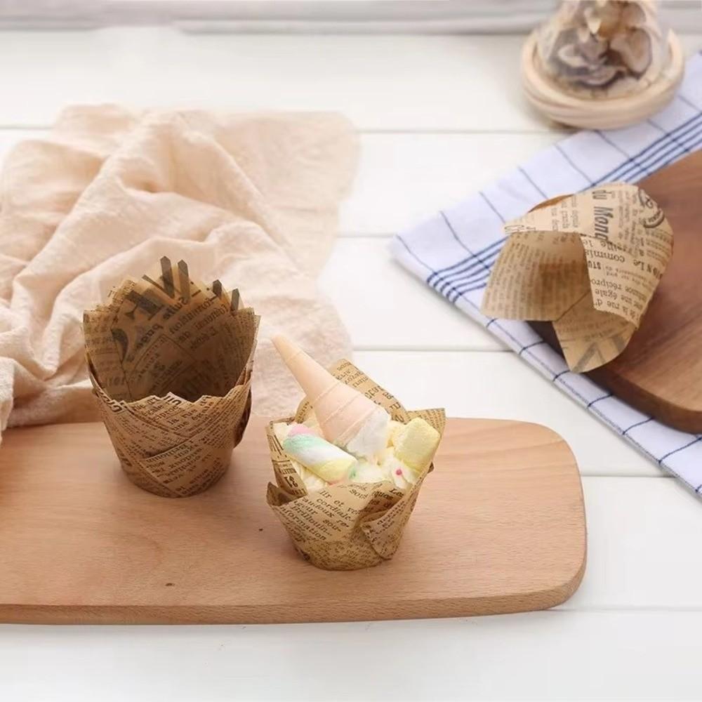 DIY Tulip Baking Cup Bakeware Greaseproof Paper New Cake Tray  Party Supplies