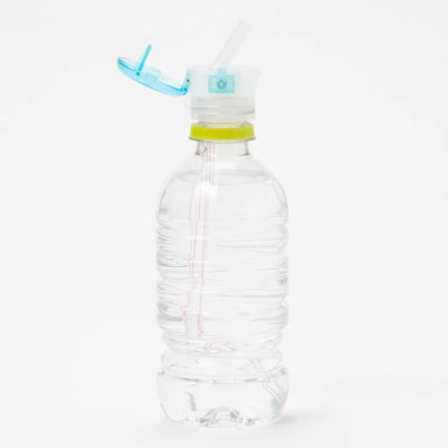 Strix Design Pocket Straws, Set of 3, Made in Japan, Adjustable Joint, Replacement Straw Included, Blue, One-Handed Opening, One-Touch Opening for Pla