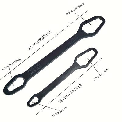 2PCS Adjustable Torx Wrench Set Large Small Self Tightening Double Ended 3-17mm 8-24mm for Auto Repair Home DIY Tools