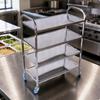Utility Cart with Casters Commercial Grade for Hot-Pot Dining Environments