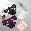 Low Waist Underwear for Women Cotton Crotch Mesh Bow Lace Briefs Female Lingerie