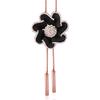 Suijue Jewelry Women'S Flower Sweater Chain Long Tassel Autumn And Winter Versatile High-End Diamond Necklace
