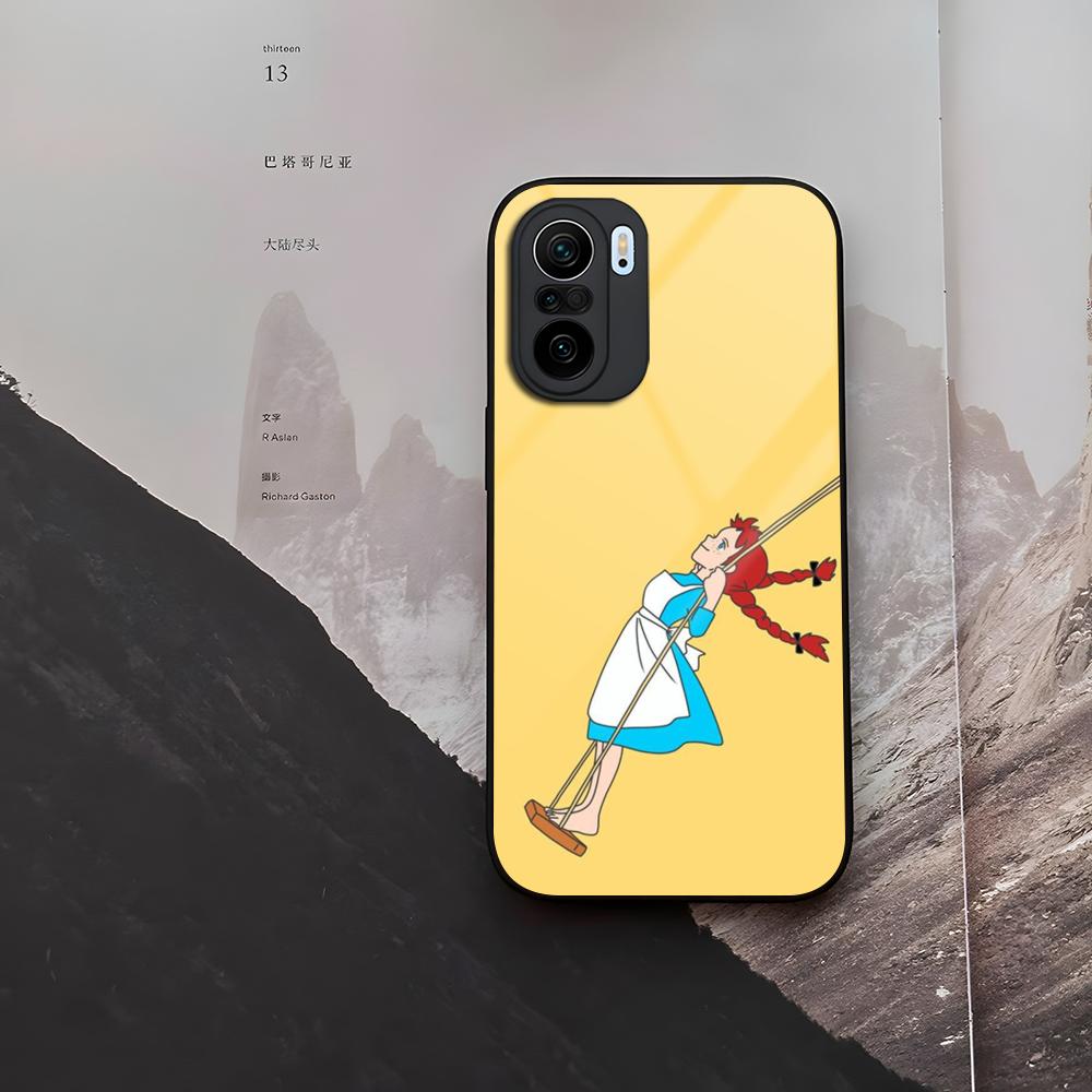Cartoon Anne Of Green Gables Phone Case Tempered Glass For Xiaomi 15 14 12 Lite Pro 13 11t Lite POCO M6 M5 X6 X5 X3 F5 F6 Pro Co