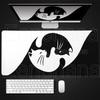 Black and White Cat Cute Mouse Pad Large Kawaii Yin-yang DeskMat Laptop Office XXL PC Gamer Non-slip Keyboard Gaming Accessories