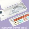 With Compass Pencil Box With Fan/Desk Lamp Stationery Organizer  For Boys/Girls