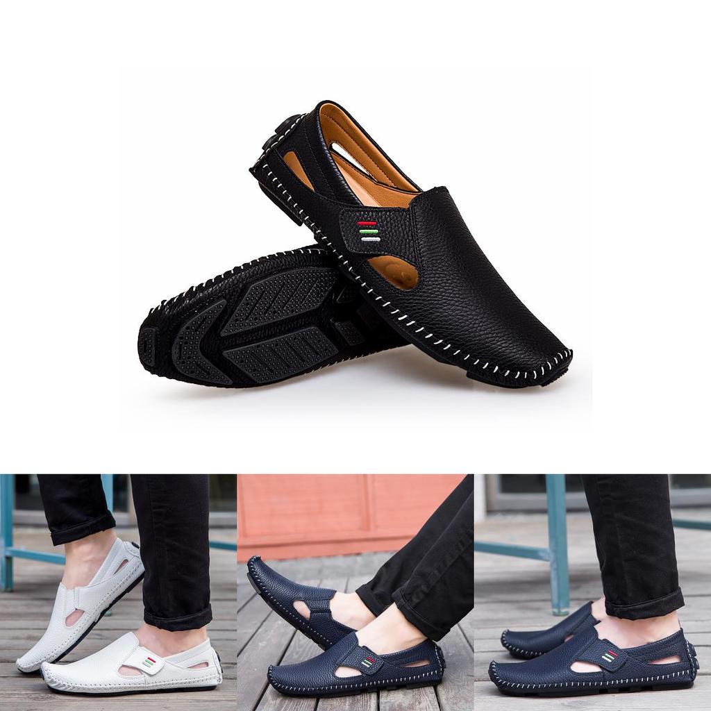 2017 New Fashion Men Casual Shoes With Premium Quality Hollow Leather Slip-on Design