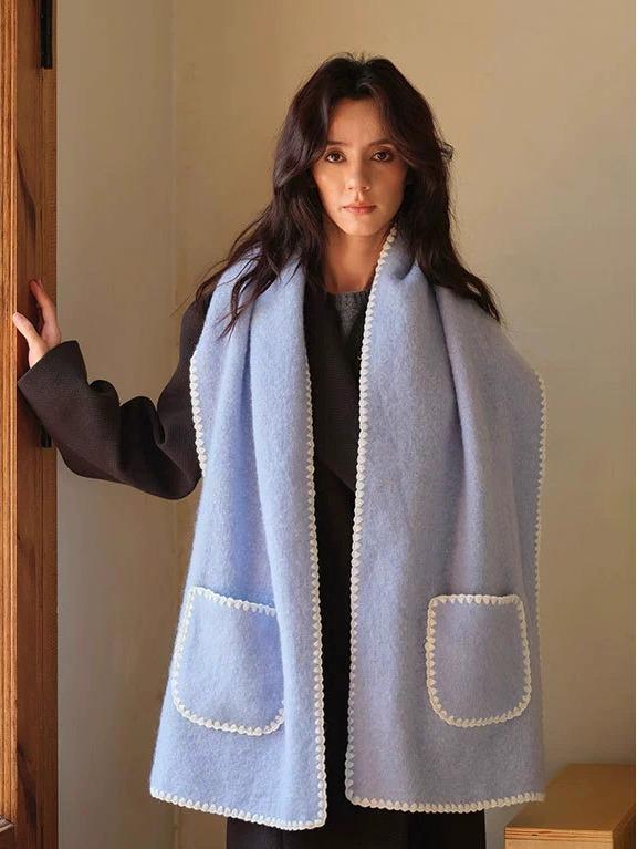 Korean Imitation Cashmere Plaid Scarf for Women - Thick, Warm, Versatile Autumn/Winter Fashion