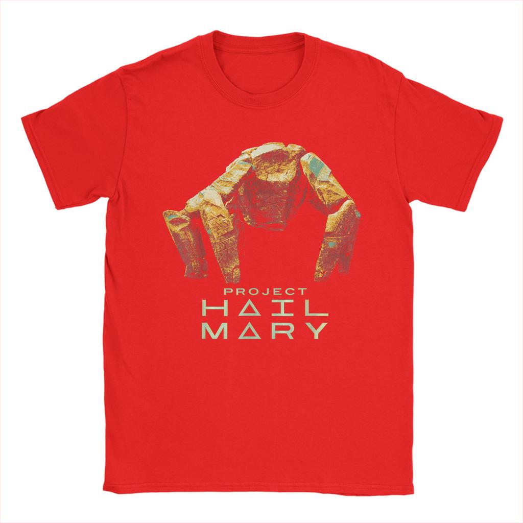 Project Hail Mary Rockys The Alien TShirts for Unisex Vintage Pure Cotton Tees Round Neck Short Sleeve T Shirts Summer Clothes