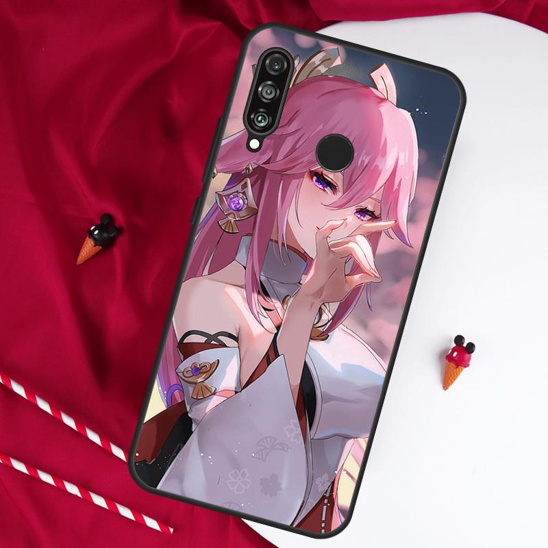 

Genshin Impact Yae Miko For Huawei Nova 12s 11i 12i 10 9 SE 5T Y91 Y90 Y60 Y70 Y72 Y61 P20 P40 P30 Lite P60 Pro Case Huawei Nova 10