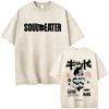 Washed Vintage Anime Soul Eater Black Star Graphic Tshirt Mens Retro Manga T Shirt Men Women Fashion Casual Oversized Tshirts