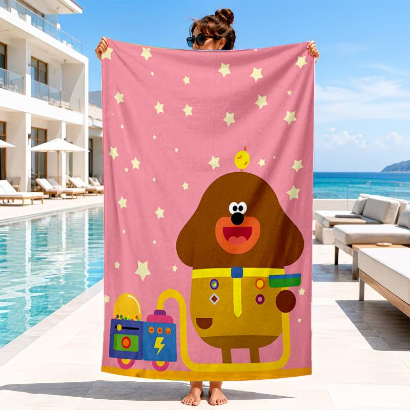 Cute Du-ggee Adventure Beach Towel, Microfiber Beach Towel, Perfect For Pool, Beach, Travel, Home Decor Beach Party Fan gifts