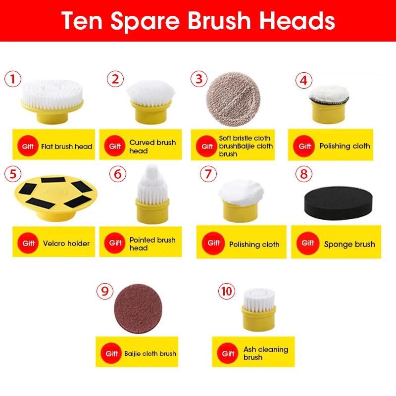 

Электрическая щетка для чистки 10 в 1, электрическая щетка для очистки USB, электрические чистящие инструменты, гаджет для чистки туалета, кухни и ванной комнаты